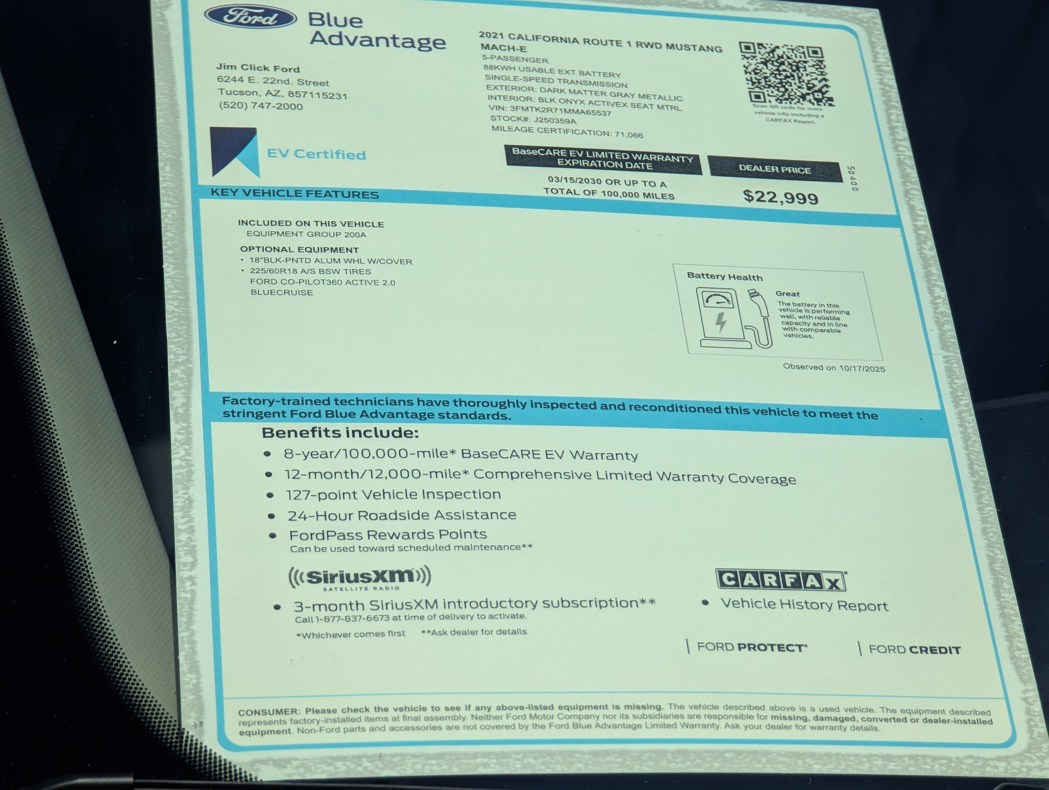 Certified 2021 Ford Mustang Mach-E California Route 1 image 14