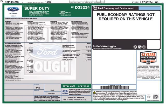 Certified 2020 Ford F250 Lariat w/ Tremor Off-Road Package AWD/4WD image 6