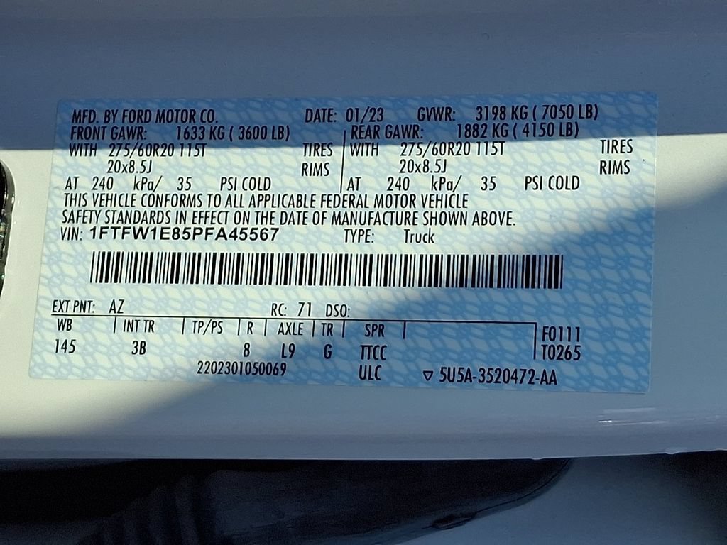 Certified 2023 Ford F150 Platinum w/ Equipment Group 701A High AWD/4WD image 29