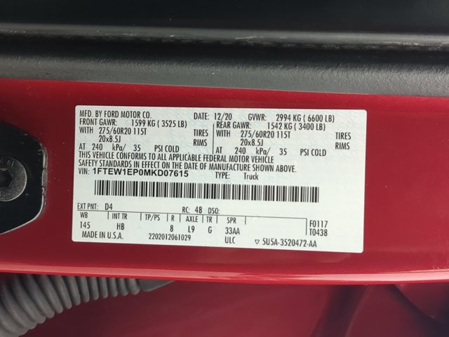 Certified 2021 Ford F150 Lariat w/ Equipment Group 502A High AWD/4WD image 30