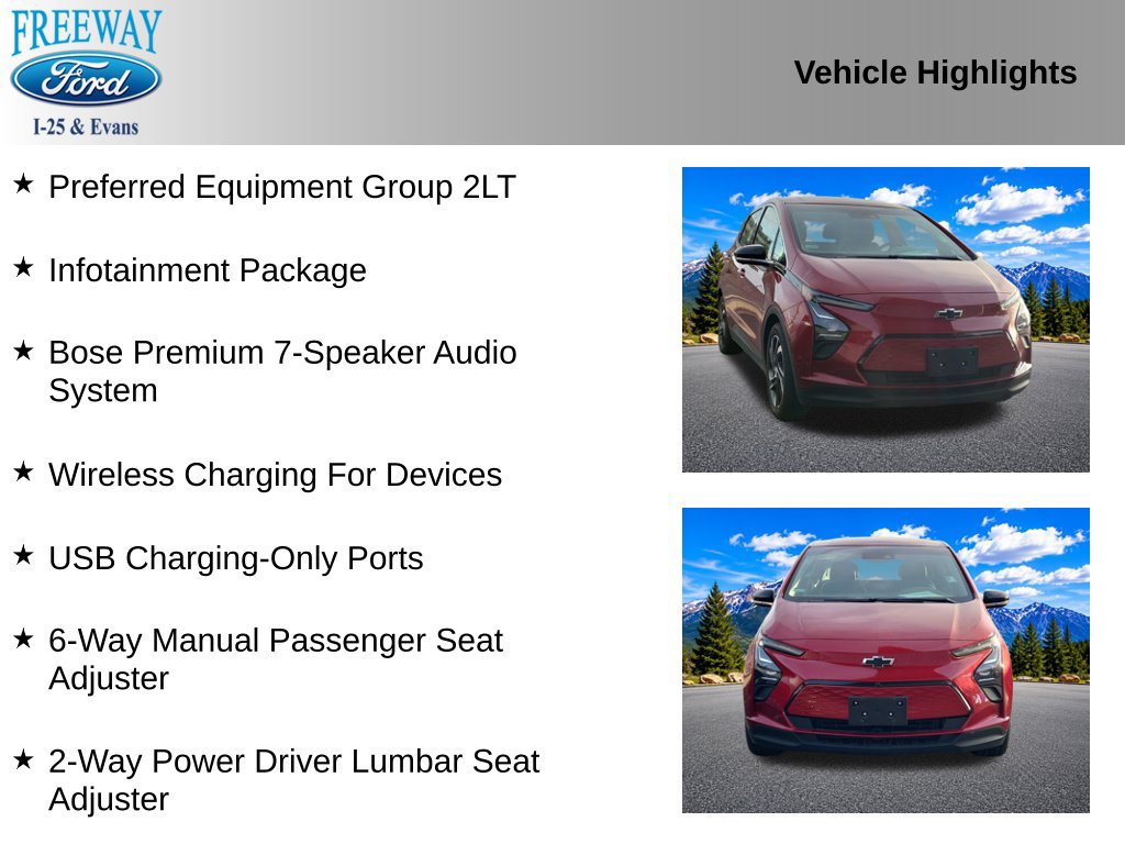 Used 2023 Chevrolet Bolt LT w/ Infotainment Package FWD image 3