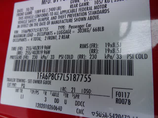 Certified 2020 Ford Mustang GT Premium w/ Equipment Group 401A RWD image 53