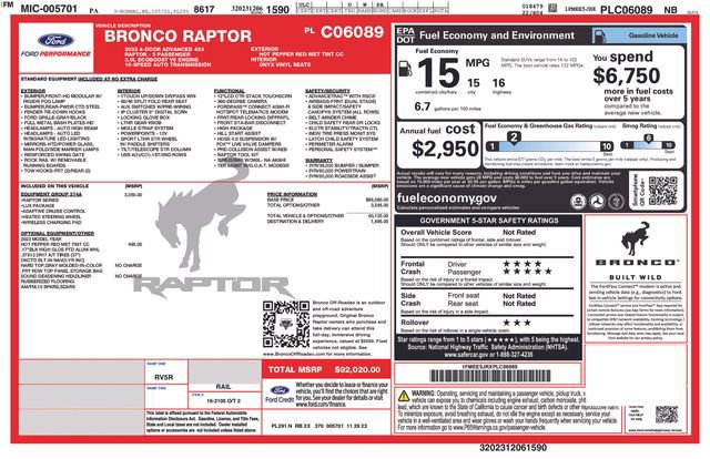 Certified 2023 Ford Bronco Raptor image 42