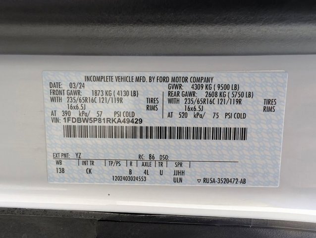 Certified 2024 Ford Transit 350 w/ Interior Upgrade Package RWD image 24