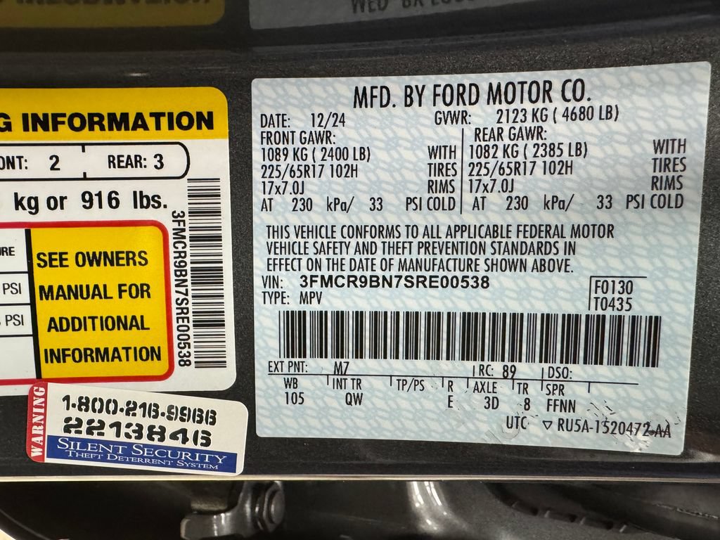 Certified 2025 Ford Bronco Sport Big Bend w/ Convenience Package AWD/4WD image 32