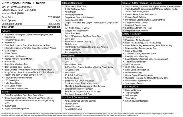 Used 2022 Toyota Corolla LE image 34