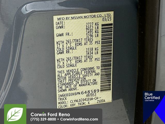 Used 2023 Nissan Frontier PRO-4X w/ Pro Convenience Package AWD/4WD image 35