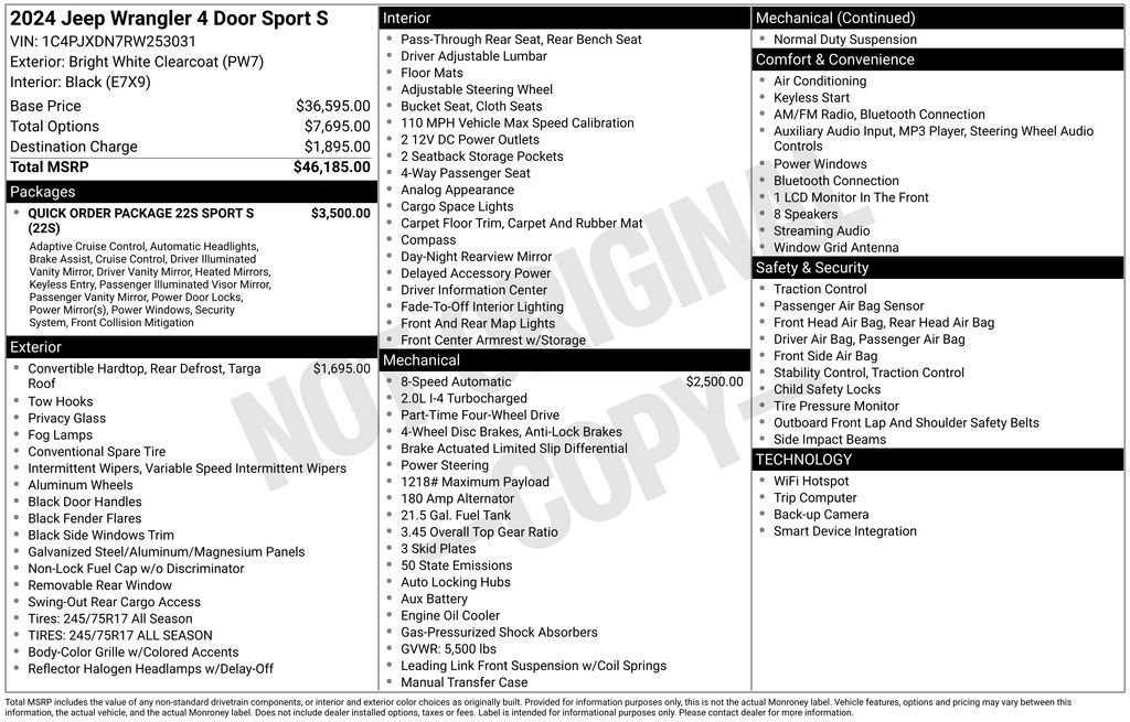 Used 2024 Jeep Wrangler Sport S image 27