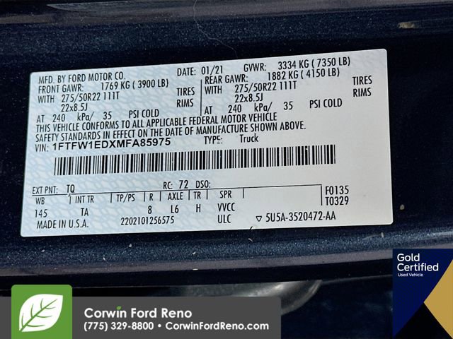 Certified 2021 Ford F150 Limited AWD/4WD image 37