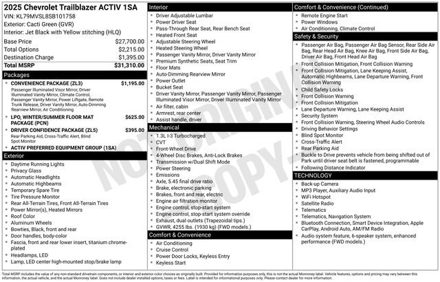 Used 2025 Chevrolet TrailBlazer ACTIV w/ Convenience Package FWD image 34