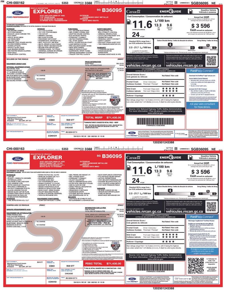 Certified 2025 Ford Explorer ST AWD/4WD image 37