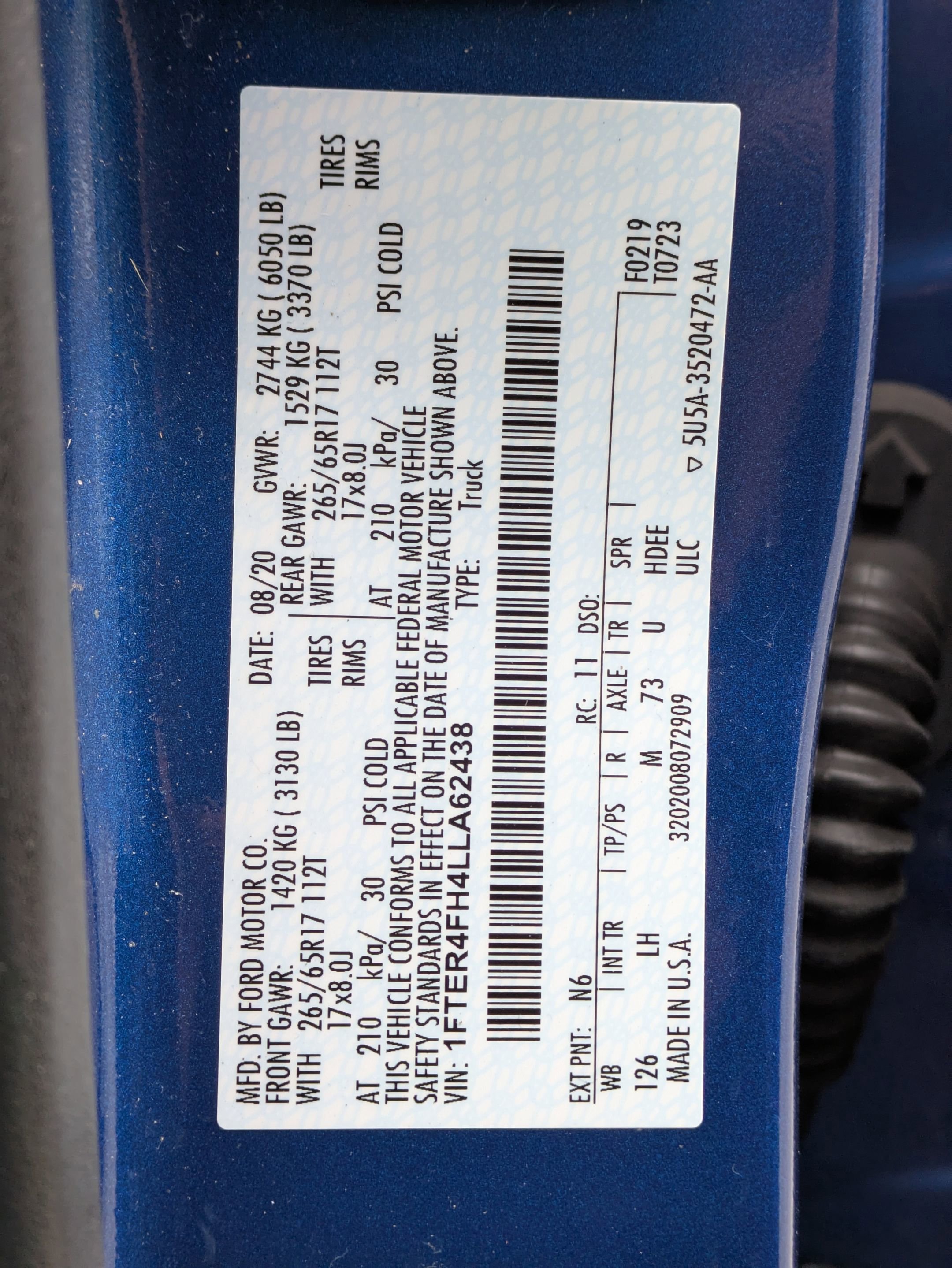 Certified 2020 Ford Ranger XLT w/ Equipment Group 302A Luxury image 23