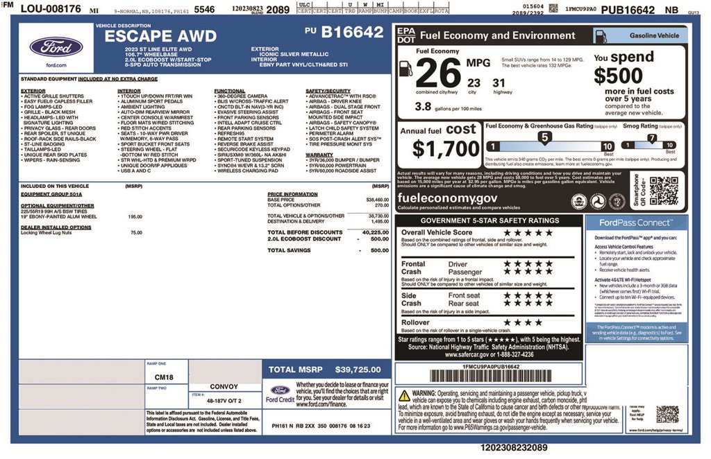Certified 2023 Ford Escape ST-Line Elite image 5