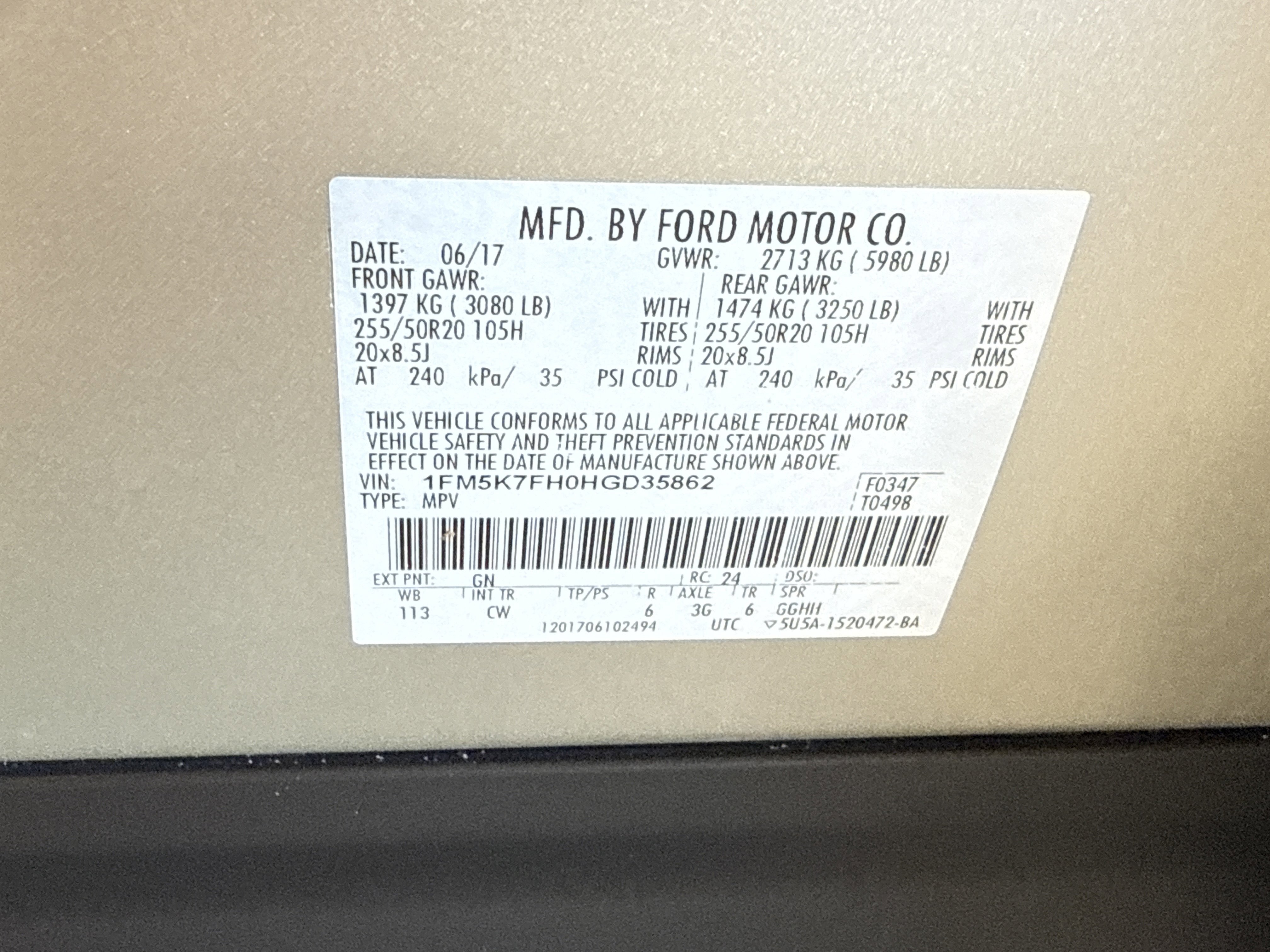 Certified 2017 Ford Explorer Limited w/ Equipment Group 301A image 31