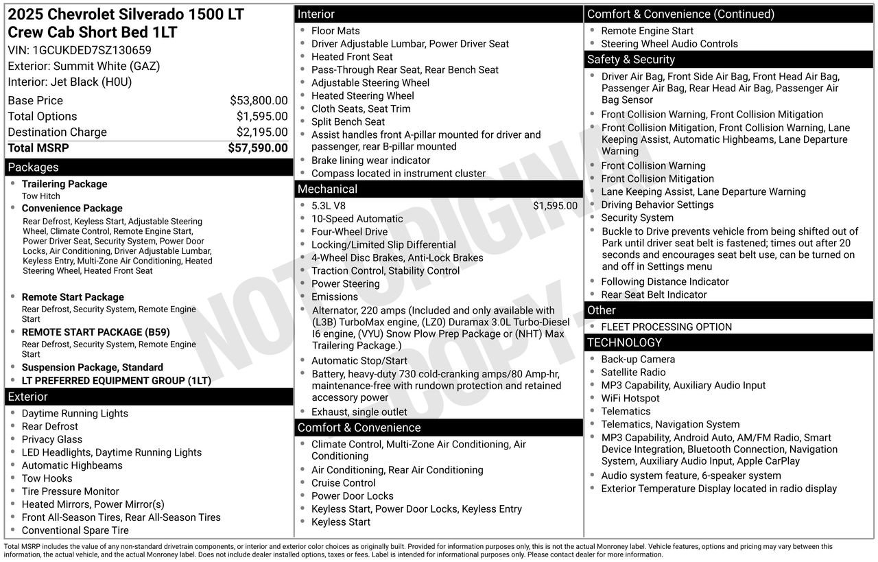 Used 2025 Chevrolet Silverado 1500 LT AWD/4WD image 46