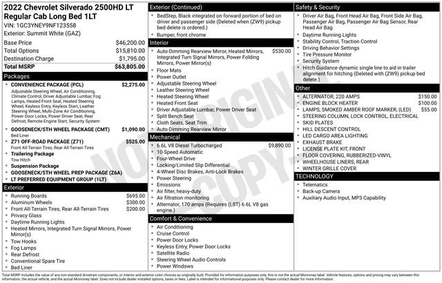 Used 2022 Chevrolet Silverado 2500 LT w/ Convenience Package AWD/4WD image 38