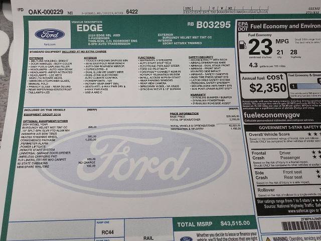 Certified 2024 Ford Edge SEL w/ Convenience Package AWD/4WD image 27