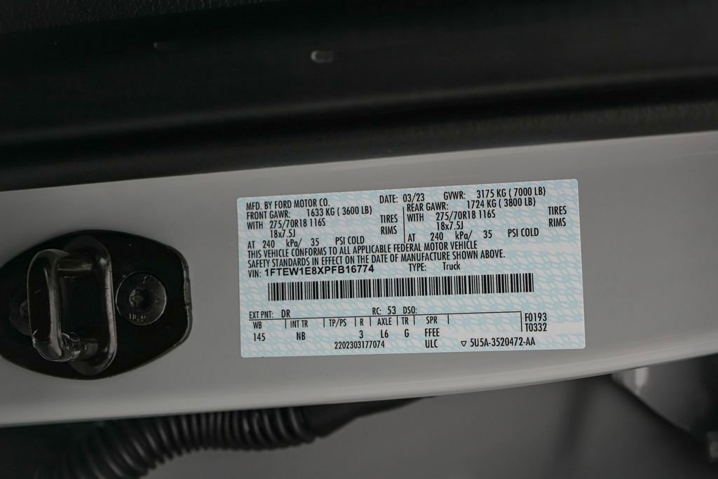 Certified 2023 Ford F150 Tremor w/ Equipment Group 402A High image 33