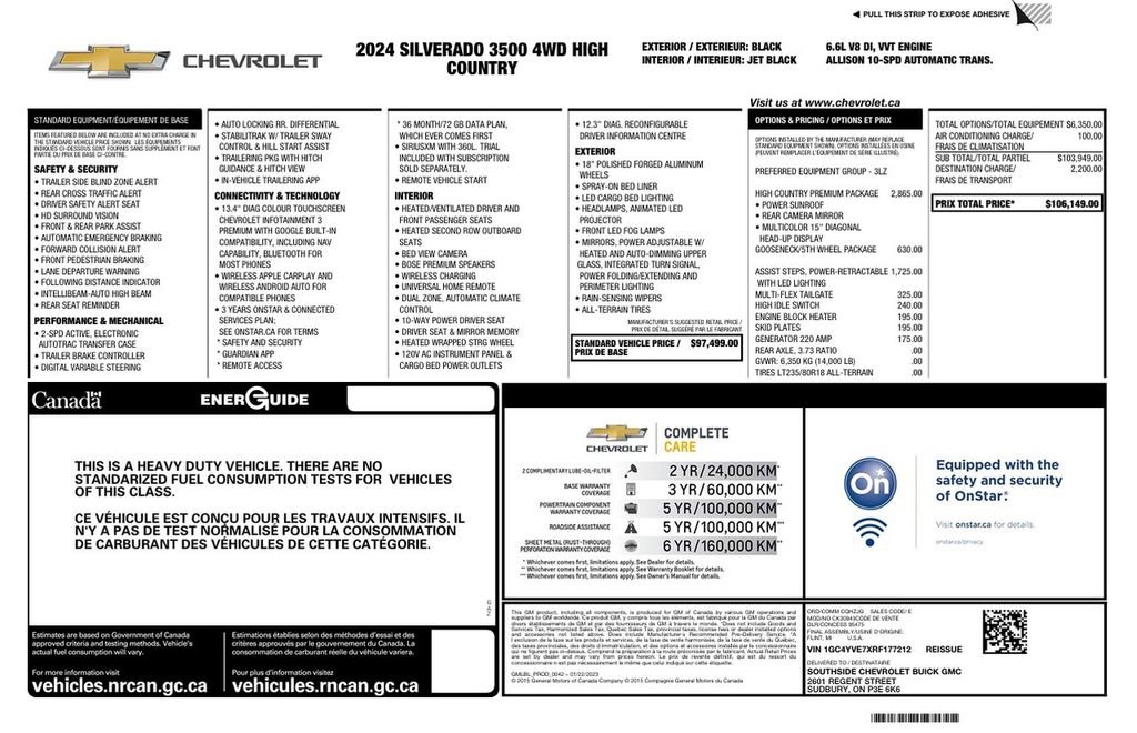 Used 2024 Chevrolet Silverado 3500 High Country w/ High Country Premium Package image 6