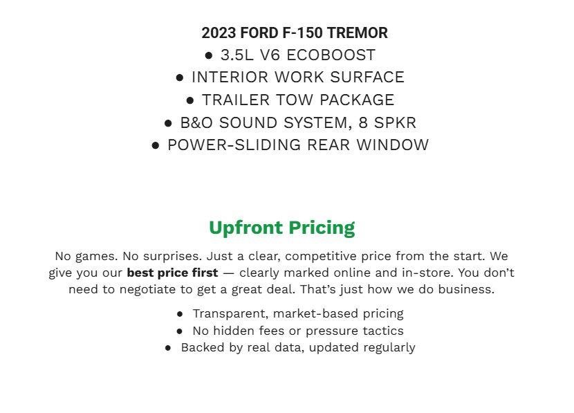 Certified 2023 Ford F150 Tremor w/ Trailer Tow Package AWD/4WD image 2