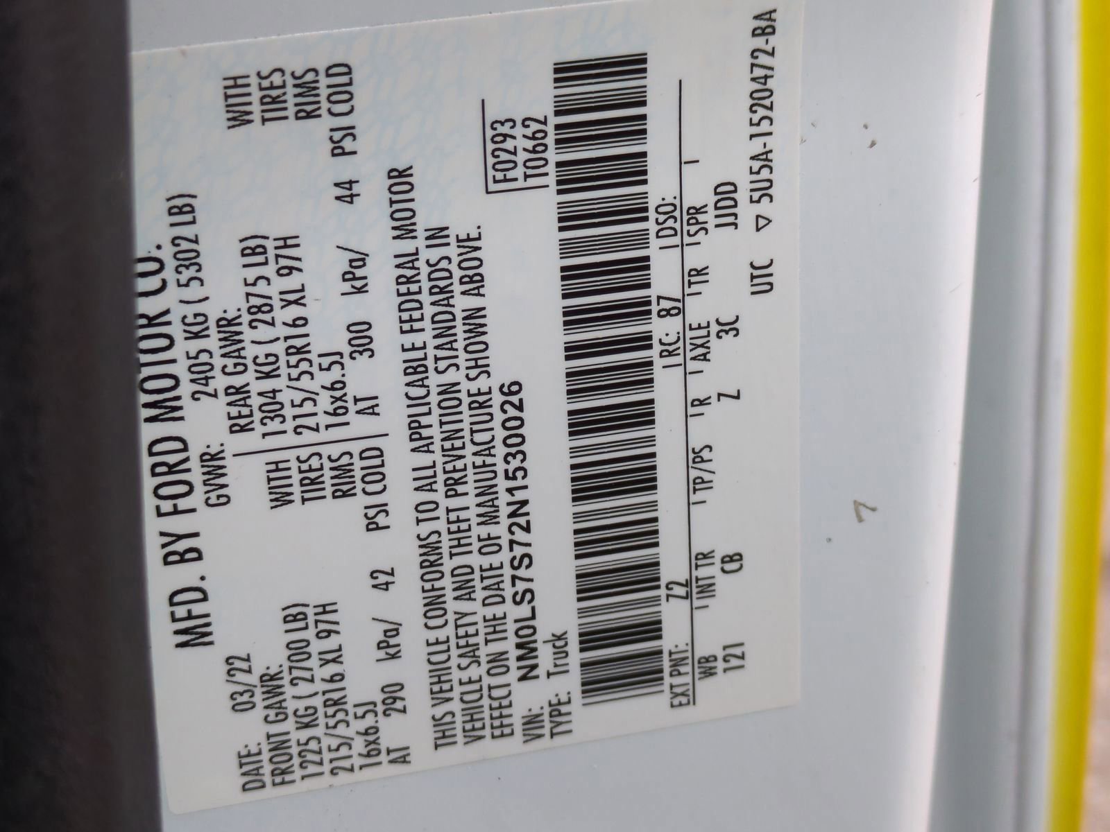 Certified 2022 Ford Transit Connect XL w/ CNG/LPG Engine Prep Package image 35