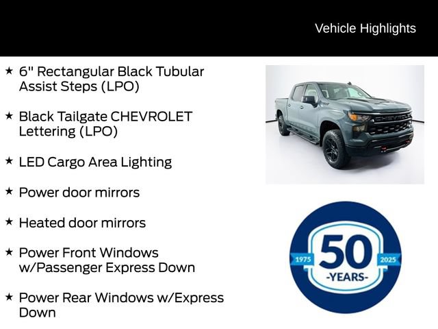 Used 2025 Chevrolet Silverado 1500 Custom Trail Boss w/ LPO, Dark Essentials Package AWD/4WD image 31