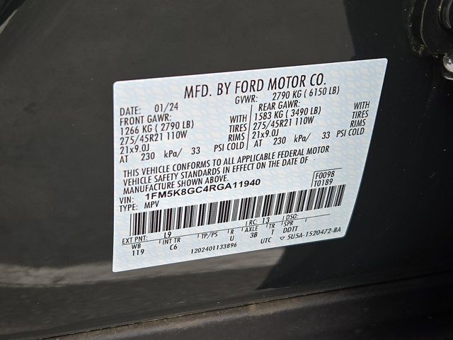 Certified 2024 Ford Explorer ST w/ Equipment Group 401A AWD/4WD image 27