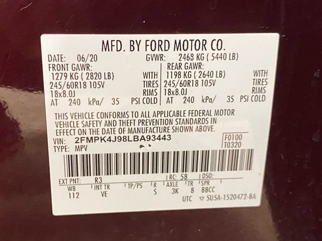 Certified 2020 Ford Edge SEL w/ Convenience Package AWD/4WD image 27