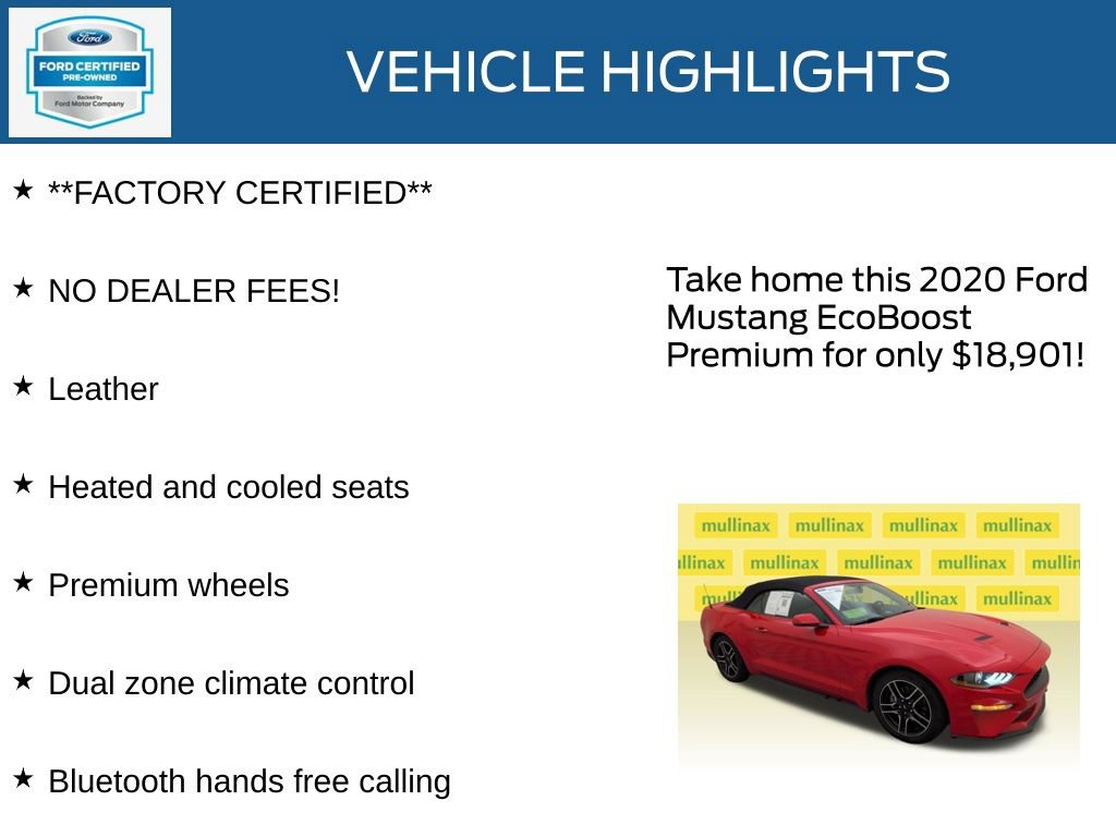 Certified 2020 Ford Mustang Premium RWD image 12