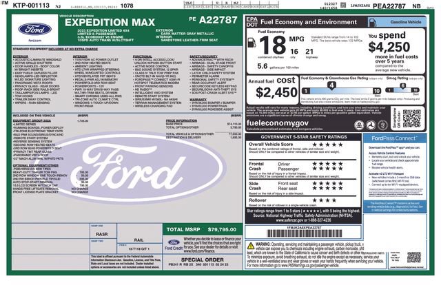 Certified 2023 Ford Expedition Max Limited AWD/4WD image 50