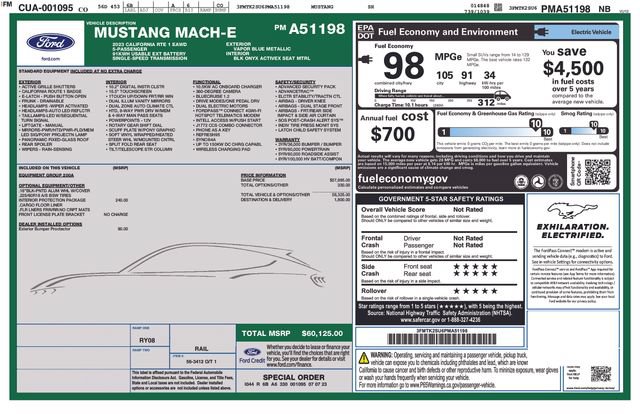 Certified 2023 Ford Mustang Mach-E California Route 1 AWD/4WD image 5