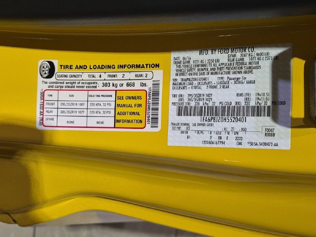 Certified 2017 Ford Mustang Shelby GT350 RWD image 29