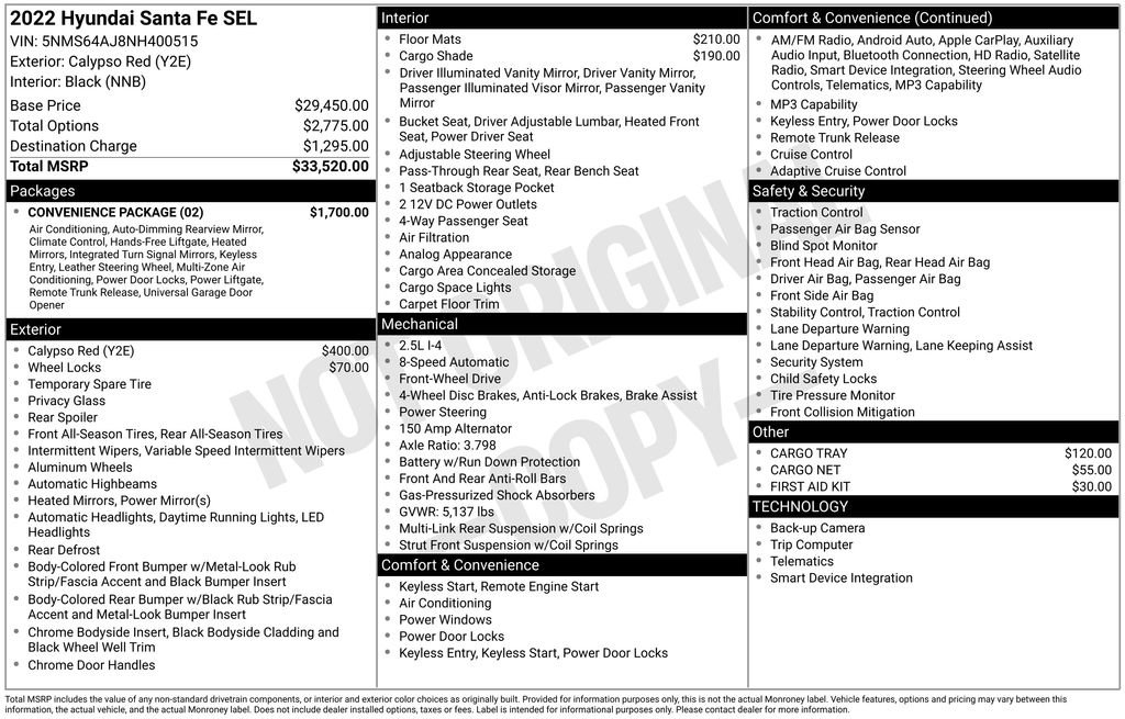 Used 2022 Hyundai Santa Fe SEL w/ Convenience Package FWD image 6