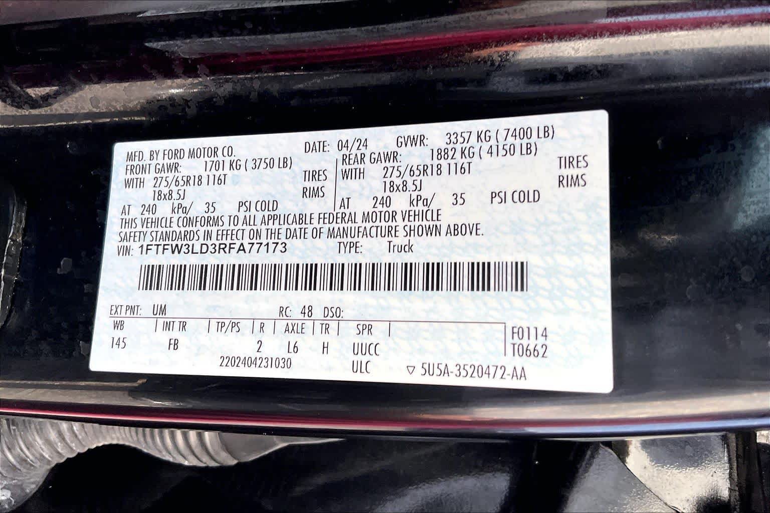 Certified 2024 Ford F150 XLT w/ Equipment Group 302A MID AWD/4WD image 33