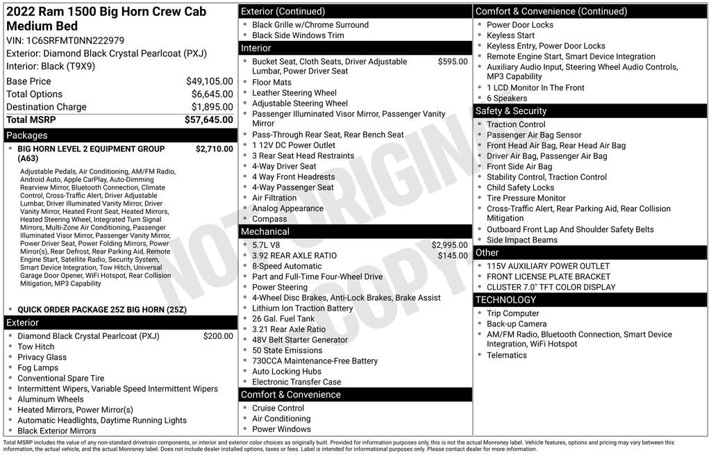 Used 2022 RAM 1500 Big Horn AWD/4WD image 34