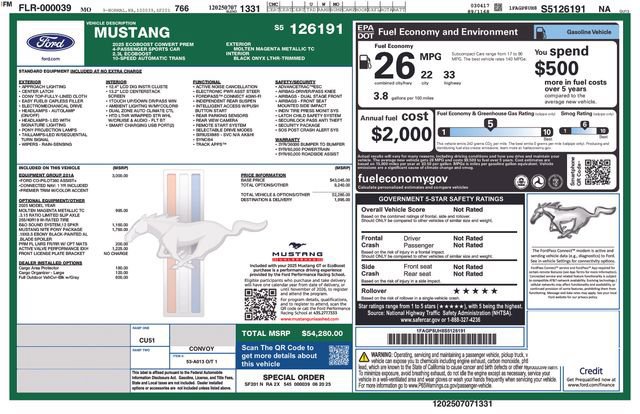 Certified 2025 Ford Mustang Premium image 35