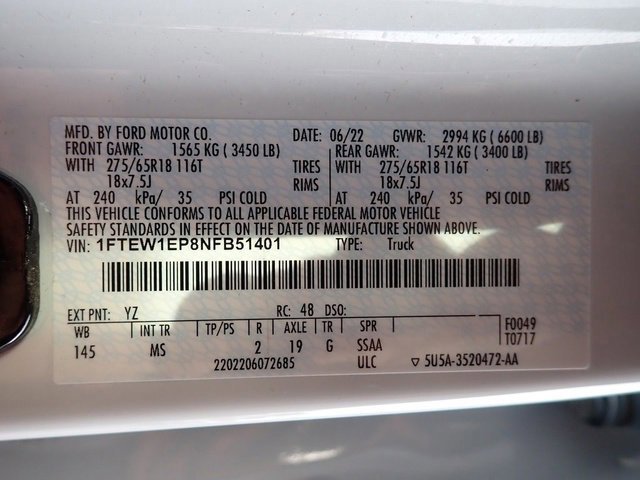 Certified 2022 Ford F150 XLT w/ Equipment Group 302A High image 22