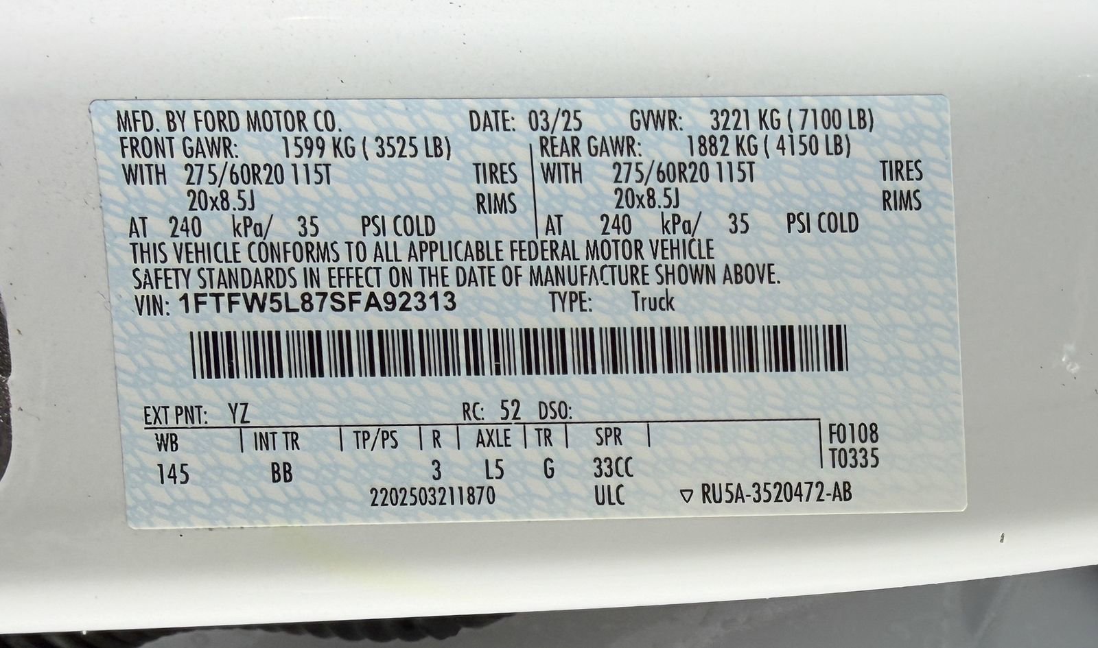 Certified 2025 Ford F150 Lariat w/ Equipment Group 501A Mid image 14