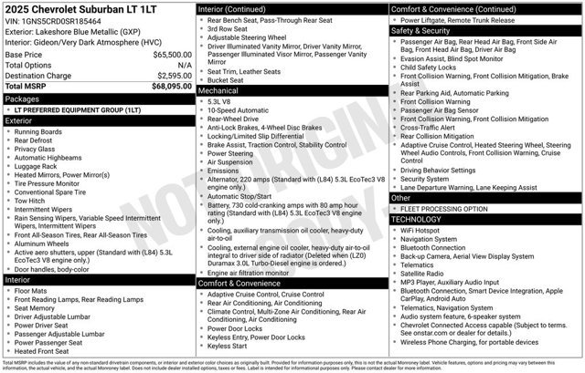 Used 2025 Chevrolet Suburban LT RWD image 8