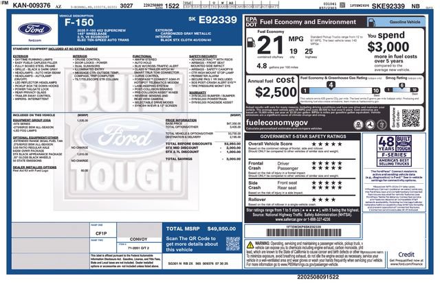 Certified 2025 Ford F150 STX w/ STX Black Appearance Package RWD image 18
