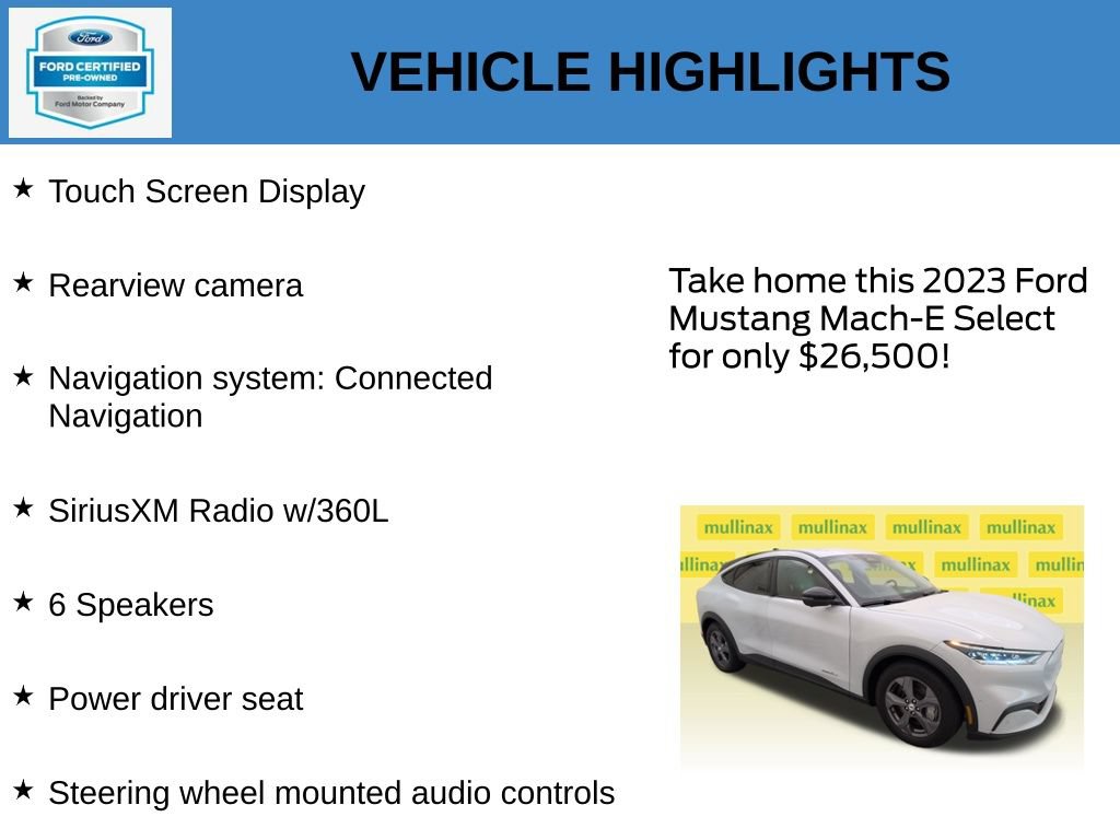 Certified 2023 Ford Mustang Mach-E Select RWD image 21