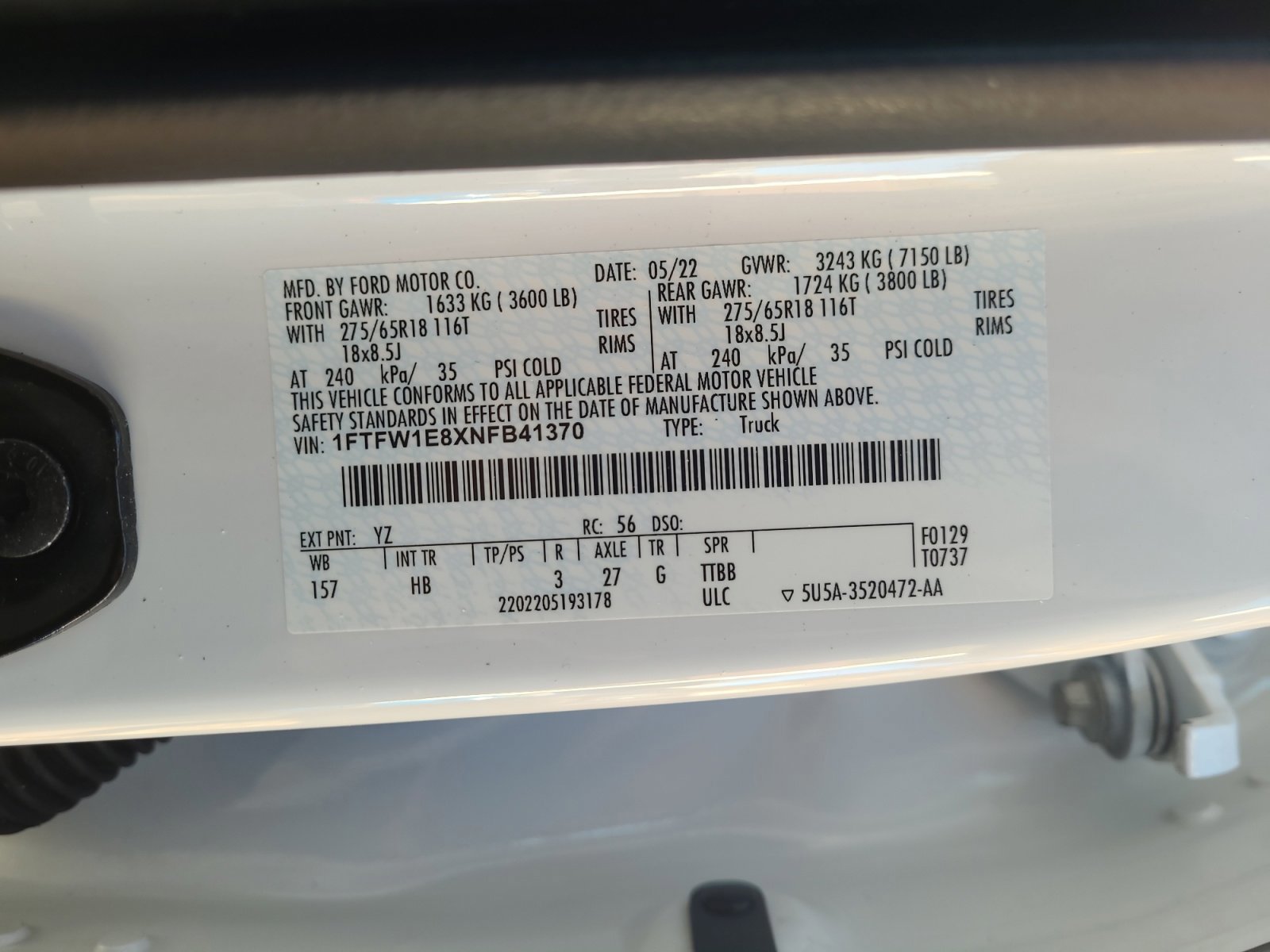 Certified 2022 Ford F150 Lariat w/ Equipment Group 502A High image 25