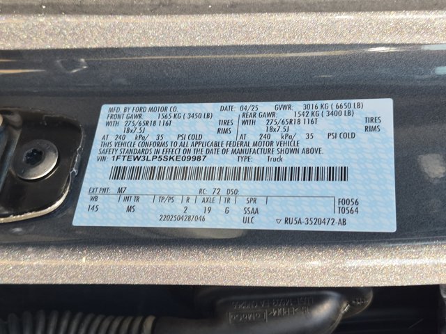 Certified 2025 Ford F150 XLT w/ Equipment Group 301A Standard AWD/4WD image 37