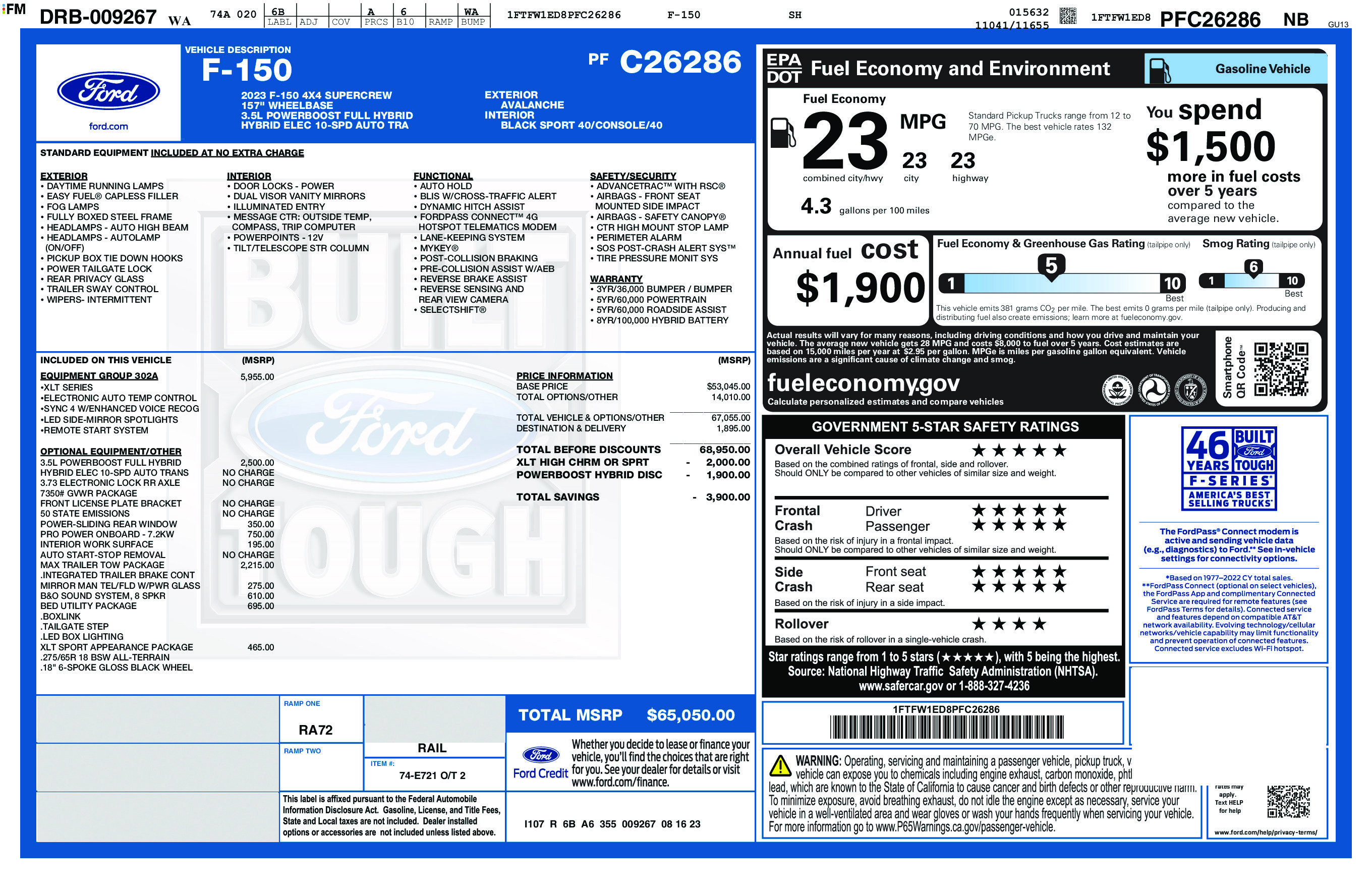 Certified 2023 Ford F150 XLT w/ Equipment Group 302A High AWD/4WD image 10