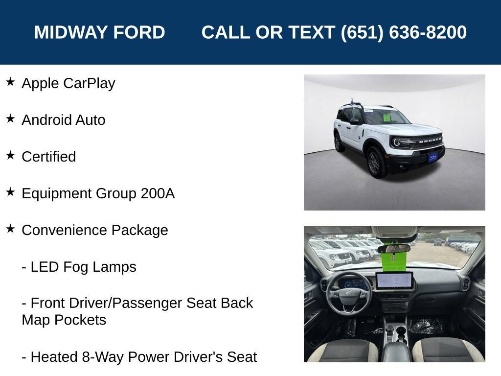 Certified 2025 Ford Bronco Sport Big Bend w/ Convenience Package AWD/4WD image 7