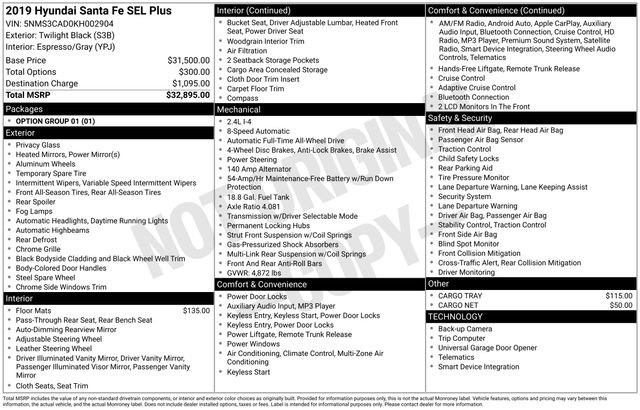 Used 2019 Hyundai Santa Fe SEL AWD/4WD image 12