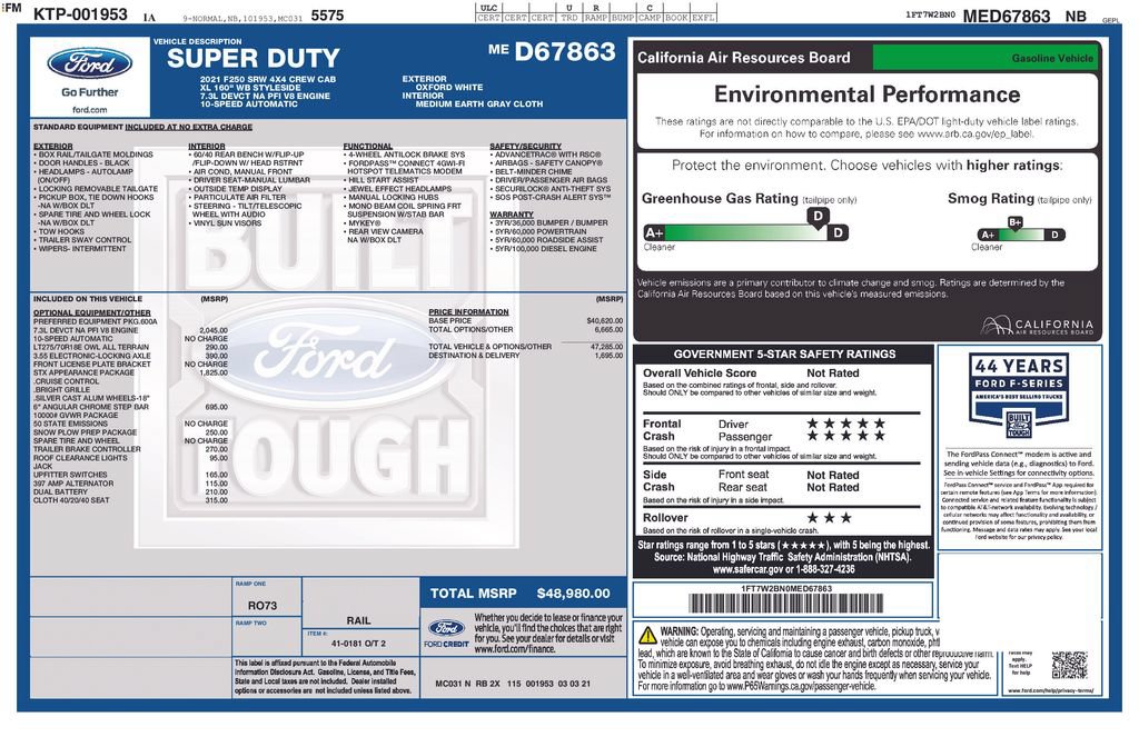 Certified 2021 Ford F250 XL w/ STX Appearance Package AWD/4WD image 21