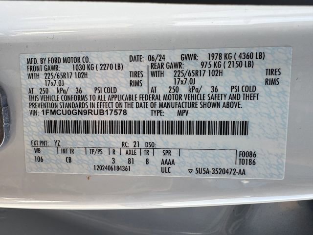 Certified 2024 Ford Escape Active FWD image 27