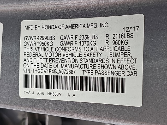 Used 2018 Honda Accord EX image 37