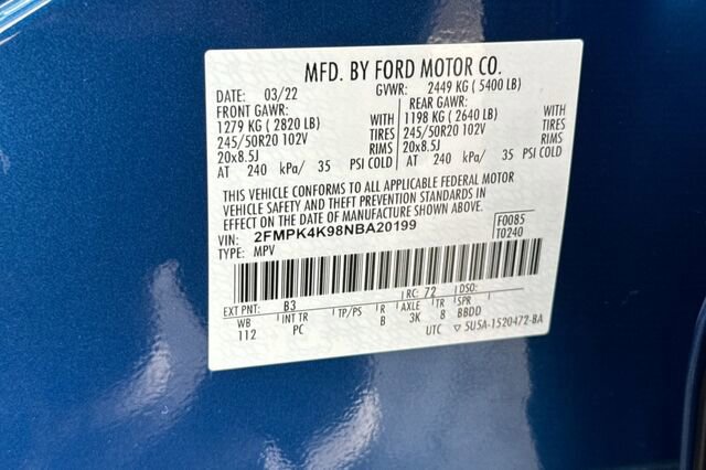 Certified 2022 Ford Edge Titanium w/ Equipment Group 301A AWD/4WD image 25